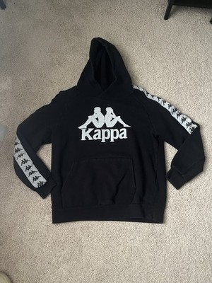 Kappa Black/White Pullover Hoodie Size Small