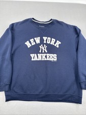 New York Yankees MLB Distressed Crewneck Sweatshirt 2XL Stitches Boxy-Fit