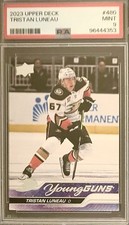 Tristan Luneau Rookie 2023-24 Upper Deck Young Guns #480 PSA 9 MINT Anaheim Duck