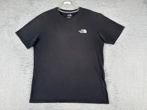 The North Face Shirt Men Large Black Short Sleeve Crew Neck 100% Cotton READ