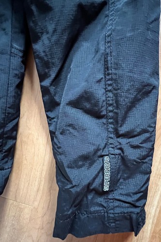 Hardly Used-Super Dry Men's Black Windcheater Hooded Jacket Fleece Inside, Large - Picture 19 of 20