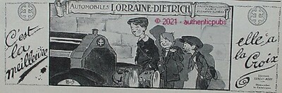 ADVERTISEMENT LORRAINE DIETRICH AUTOMOBILE ELLE A LA CROIX SIGN MICH 1914 AD PUB