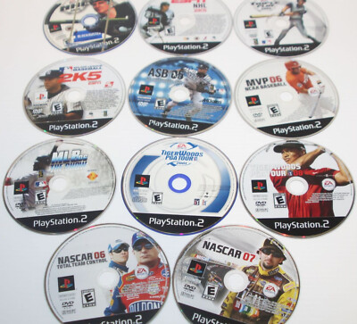 AS IS Lot of 11 -  Sony PS2 Game Loose Disc - Sports, MLB Baseball, NHL, Golf