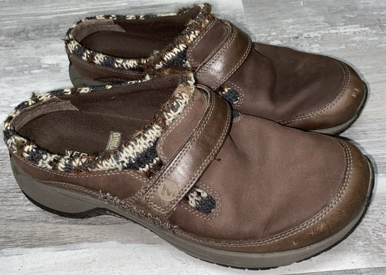 Scarpe slip on Merrell Encore Scoop marrone caffè taglia 8 zoccoli mule donna