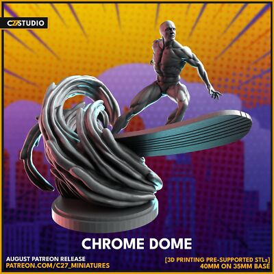 Chrome-Dome | 40mm Crisis Protocol | Tabletop Gaming | Tabletop Miniature |