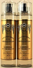 QTY 2 - Bath & Body Works BRIDGERTON DIAMOND OF THE SEASON Fine Body Mist Spray