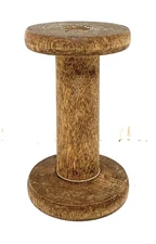 Set of 3 Vintage Wood Bobbin Spool Spindles 3.75” Tall - Great For Crafting