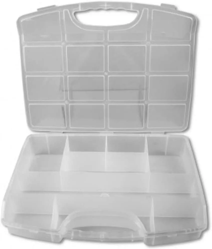 Utoolmart Caja de herramientas organizadora de herramientas, caja de  plástico para herramientas, tornillos, pernos, tuercas, clavos, cuentas,  joyas