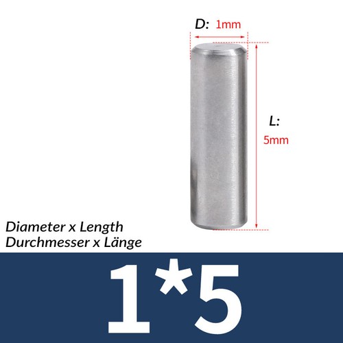 1mm 1.5mm 2mm 2.5mm Metric Steel Dowel Pins A2 Stainless Steel Dowels DIN7 - Picture 6 of 45
