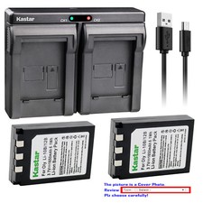 Kastar Battery Dual Charger for Olympus Li-10B Li-12B Li-10C Stylus 300 Digital