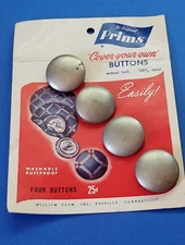 Vintage Pack The Original Prims Metal Cover Your Own Buttons Pk/4 36 7/8"