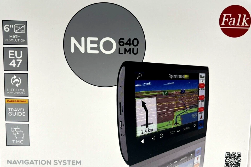 Falk Navigationsgerät NEO 640 LMU EU 47 Länder PKW Auto Navigation TMC NAVI NEU - Bild 3 von 4