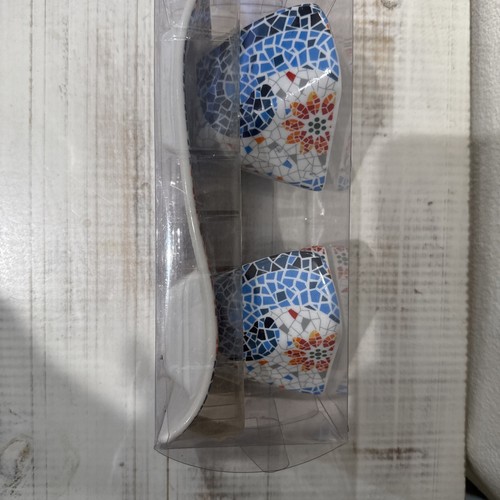 Madrid Mosiac Ceramic Tea or Coffee Mug Gaudi Brand New Set Of Two Cups - Picture 6 of 8