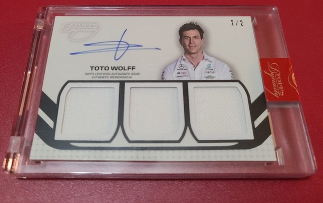 2021 TOPPS DYNASTY FORMULA 1 F1 AUTOGRAPHED PATCH CARD /2 TOTO WOLFF MERCEDES