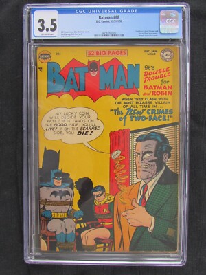 1952 BATMAN #68, GOLDEN AGE D.C., CGC 3.5 - CLASSIC TWO-FACE HARVEY DENT COVER