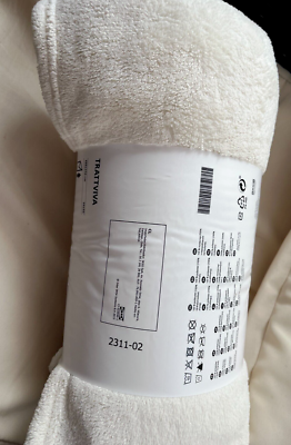 IKEA Trattviva Tagesdecke wollweiß 250cm Wolldecke XXL Kuschdecke 205.642.39 * online kaufen