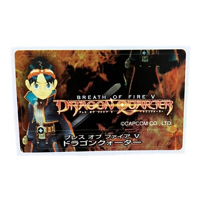 Sony PlayStation 2 Ps2 Breath of Fire: Dragon Quarter Vtg Memory Card Sticker
