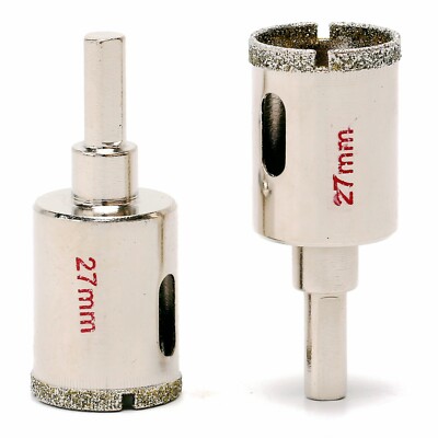 2Pcs 27mm 1-1/16 inch Diamond Hole Saw Granite Drill Bit Masonry Tools for Stone