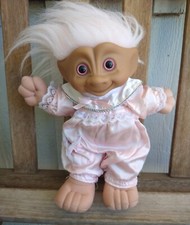 Ace Novelty 1991 Treasure Trolls Hair Gem Toy Plush Doll 12in