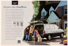 1993 MAZDA MPV Vintage Original 2 page Print AD - Silver Minivan photo family CA
