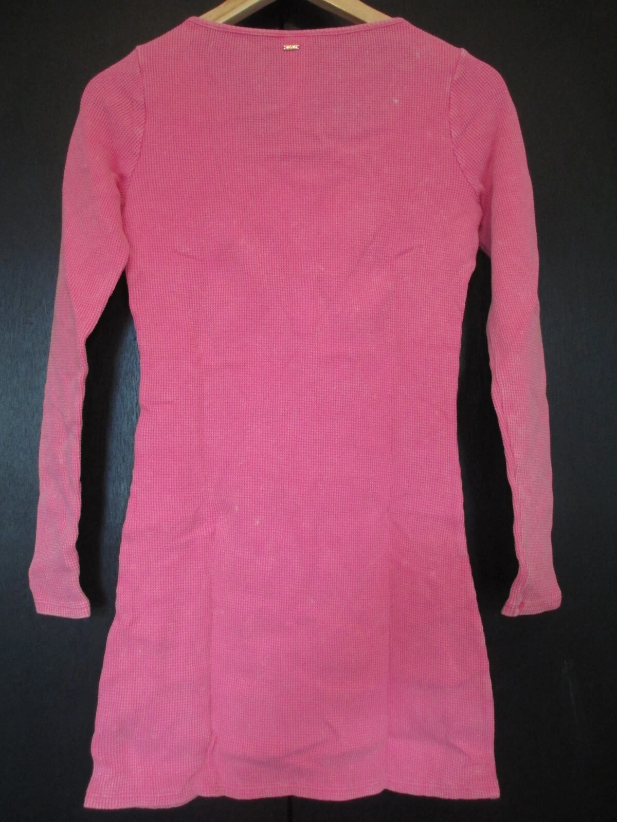 UNDERCOVER Abito Henley VICTORIA'S SECRET rosa lavaggio termico maniche lunghe XS VS NUOVO CON ETICHETTE