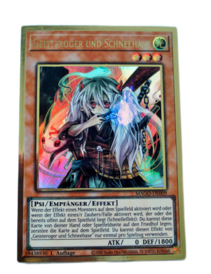 Yu-Gi-Oh! Geisteroger und Schneehase (V.1)  MAGO-DE009 Premium Gold Rare 1.Aufl.