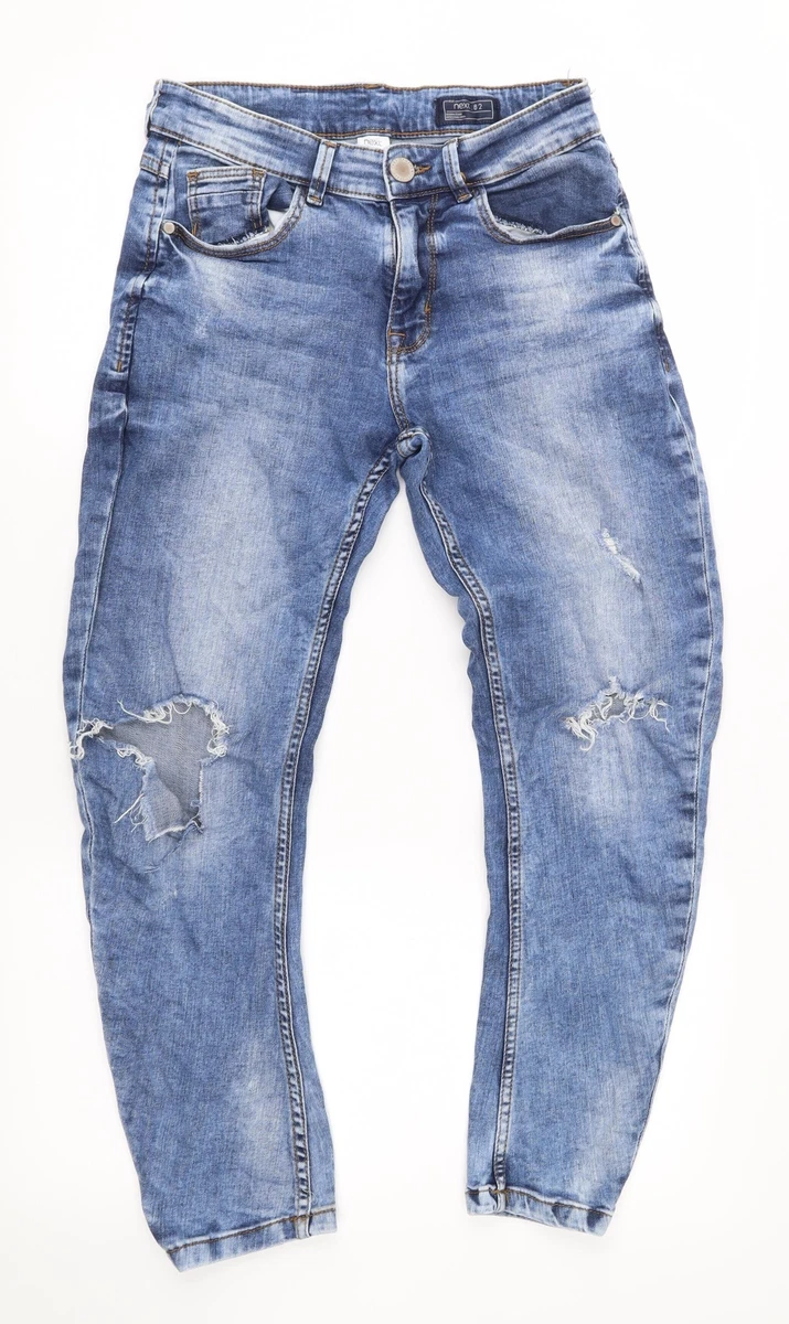 NEXT Girls Blue Cotton Skinny Jeans Size 12 Years L24 in Regular