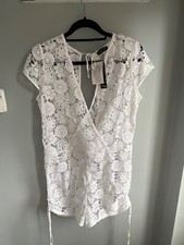 Myleene Klass White Lace Beach Romper/Cover-Up Size 14 BNWT