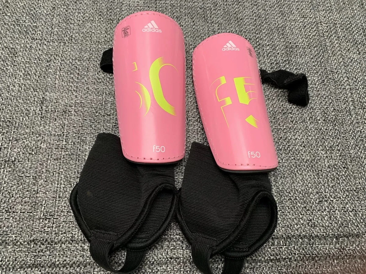 Adidas F50 Pro Youth Soccer Shin Guards w Ankle Sock Large Pink 19373
