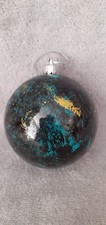 Green, Black & Gold Marble Effect Bauble Christmas Tree Decoration…3.5ins