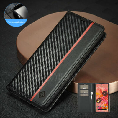 Für Xiaomi Poco X3 X4 X5 Redmi Note 13 Pro 11T 12T 13T Carbon Handy Hülle Tasche