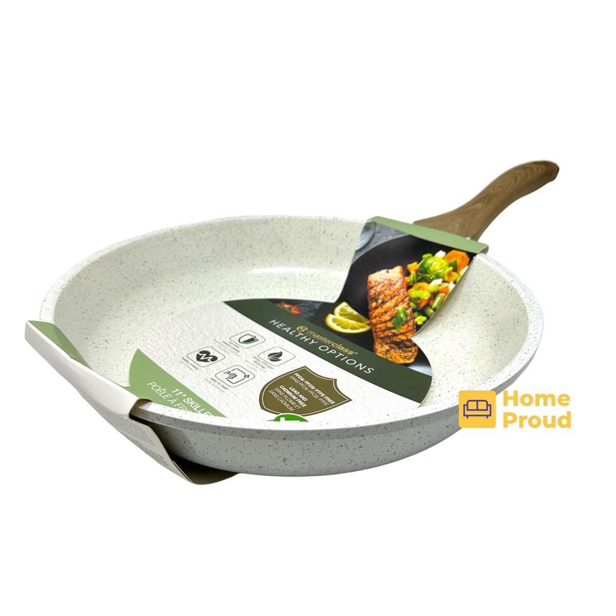 Masterclass Frying Pan Skillet Non-Toxic Ceramic Coating Nonstick