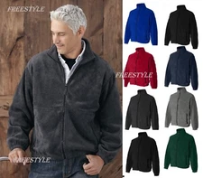Harriton Mens Full-Zip Fleece Anti-pill jacket with zipper pockets M990 NEW SALE