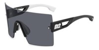 Dsquared2 Sonnenbrille D2 0126/S 80S/IR Schwarz-Weiss Grau Herren