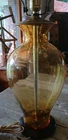 New ListingAmber Blenko Glass Lamp 1960s-70s. No Finial