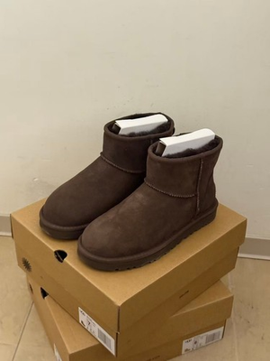 #ad UGG Classic Mini II Burnt Cedar Chocolate Women Men 5854 Boots Premium Sheepskin AU $109.95