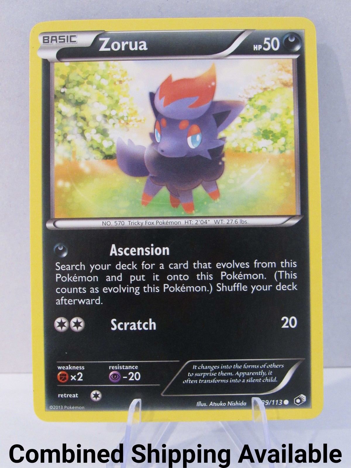 Zorua 89/113 Legendary Treasures LP English 16615