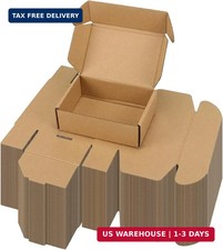 6x4x2 Inch Shipping Boxes 75 Pack Brown, Tab Lock Tuck Top Mailer Boxes for Pack