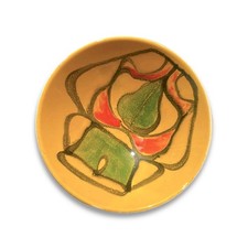 Poole Pottery Delphis Bowl, Shape 56, Yellow Abstract Glaze- Mid-Century Modern
