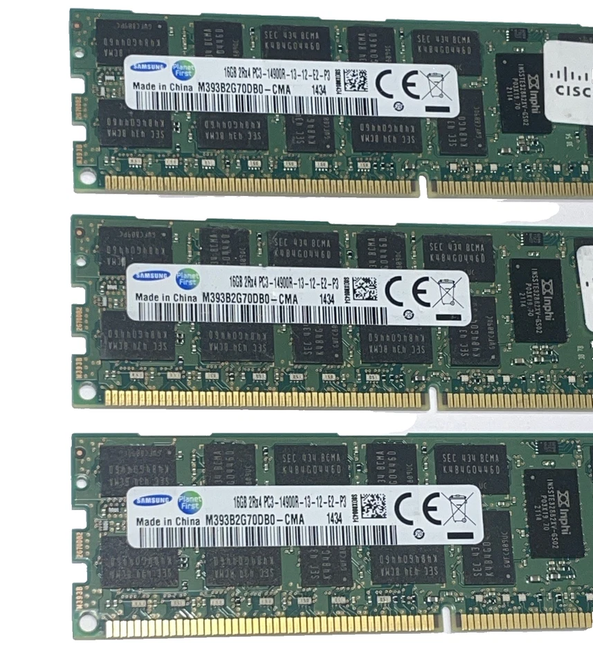 64 GB Samsung (4x16GB) M393B2G70DB0-CMA PC3-14900 (DDR3-1866) Server Ram - Bild 3 von 3