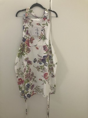 NWT April Cornell 100% Cotton Floral Full Body  Apron One Size OS New