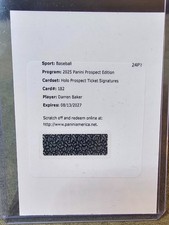 2025 Prospect Edition Baseball Darren Baker Holo Prospect Ticket Redemption 