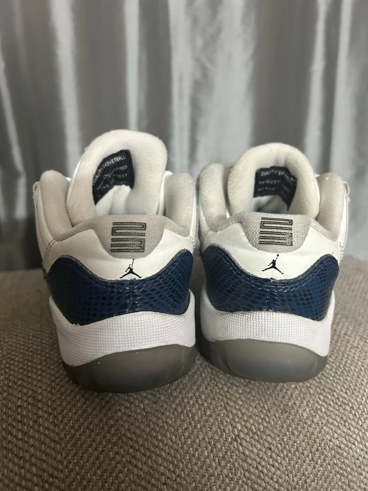 Jordan 11 Retro Bajo Serpiente Azul Marino Niños Niño Talla 12C Foto 3 de 4
