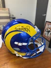 MATTHEW STAFFORD SIGNED LA RAMS F/S SPEED REPLICA HELMET BECKETT QR