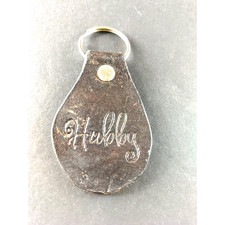Hubby Large Leather Keychain Flawed Used Rough