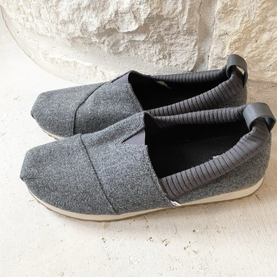 #ad Toms Classic Earthwise Flannel Slip on Shoes Men Sz 10 Gray Eco Friendly $29.87
