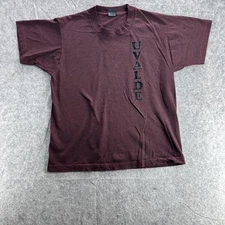 Vintage Uvalde Shirt Mens Large Single Stitch Made USA Screen Stars Best 90s