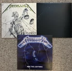 Metallica Vinyl Lot Ride Lightning Justice for All Black Album NM/NM Ultrasonic