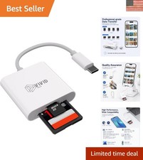 Compact USB-C SD Card Reader for iPhone 17/16/15 Pro Max iPad, Fast Transfer