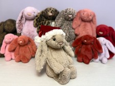 Jellycat Rare Retired Bashful Christmas Bunny, Excellent Condition, Genuine